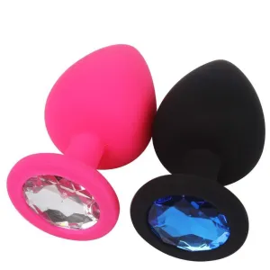 2 Colors Jeweled Silicone Plug