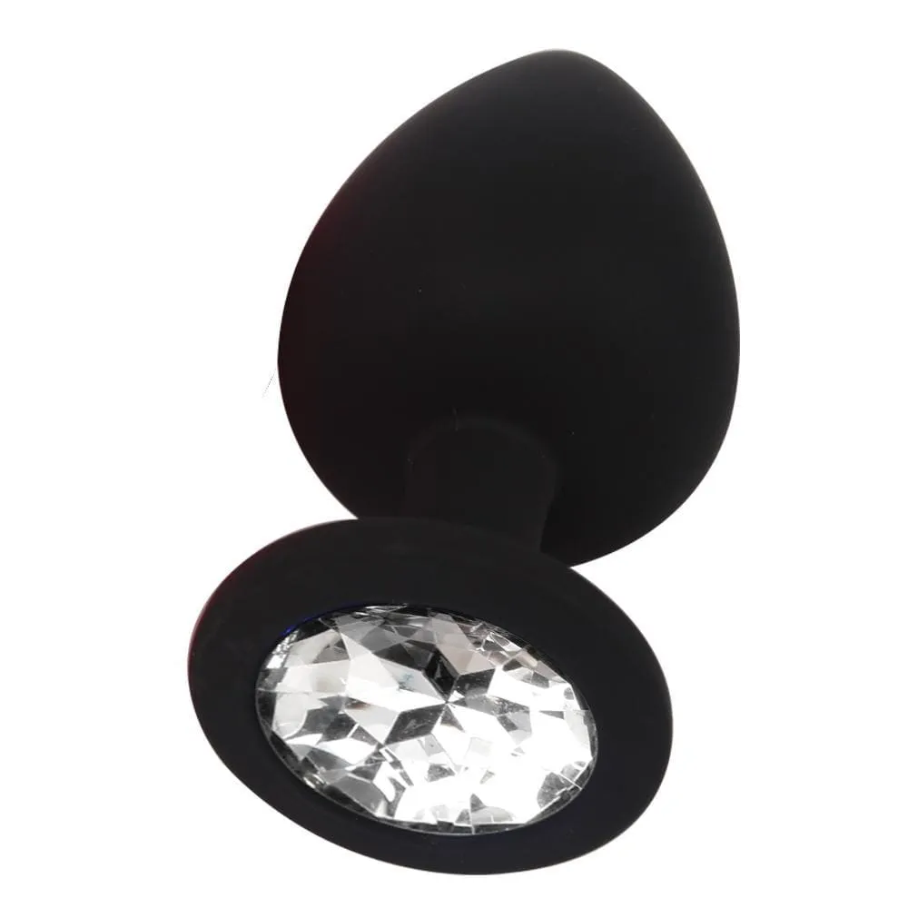 2 Colors Jeweled Silicone Plug