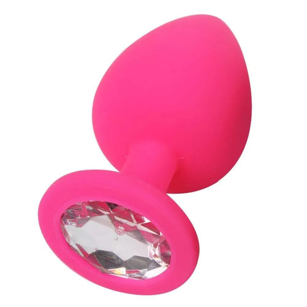 2 Colors Jeweled Silicone Plug