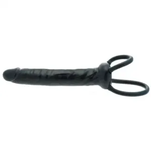 6-inch You2toys Black Dildo with Cock Ring