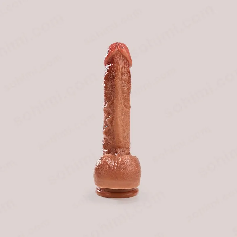 8.67inch Realistic Vibration and Thrusting Dildo with Smart Heating