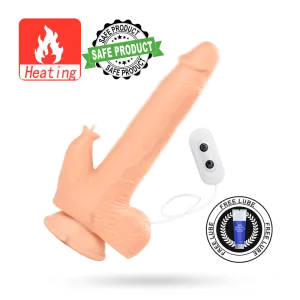 8.9in 4-in-1 Realistic Dildo with Shock G-Spot Function