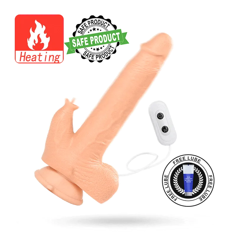 8.9in 4-in-1 Realistic Dildo with Shock G-Spot Function