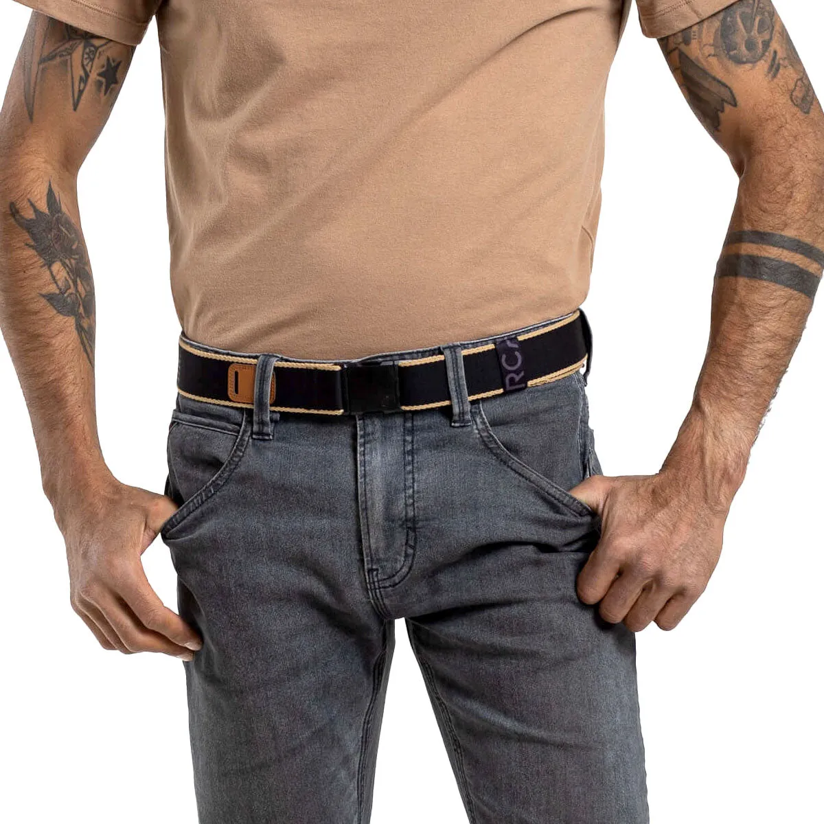 Arcade Blackwood Belt - Black/Sand