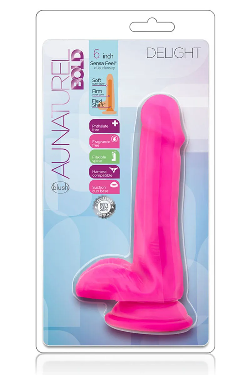 Au Natural Delight 6 Inch Pink Dildo