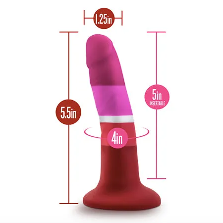 Avant Lesbian Pride Silicone Suction Cup Dildo