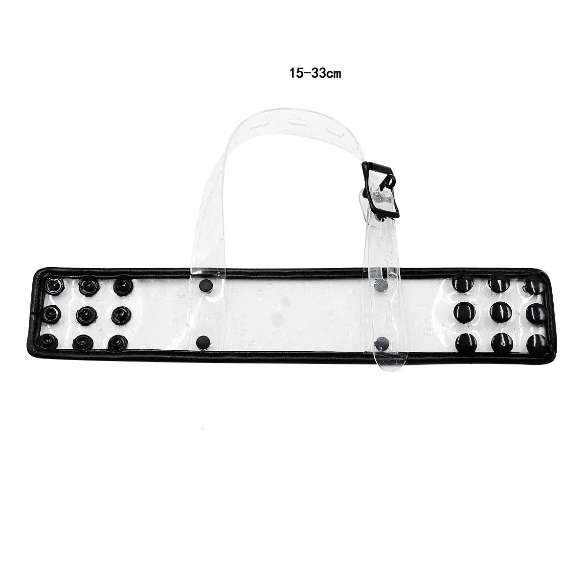 Black Wrap Transparent PVC Bound Cuffs
