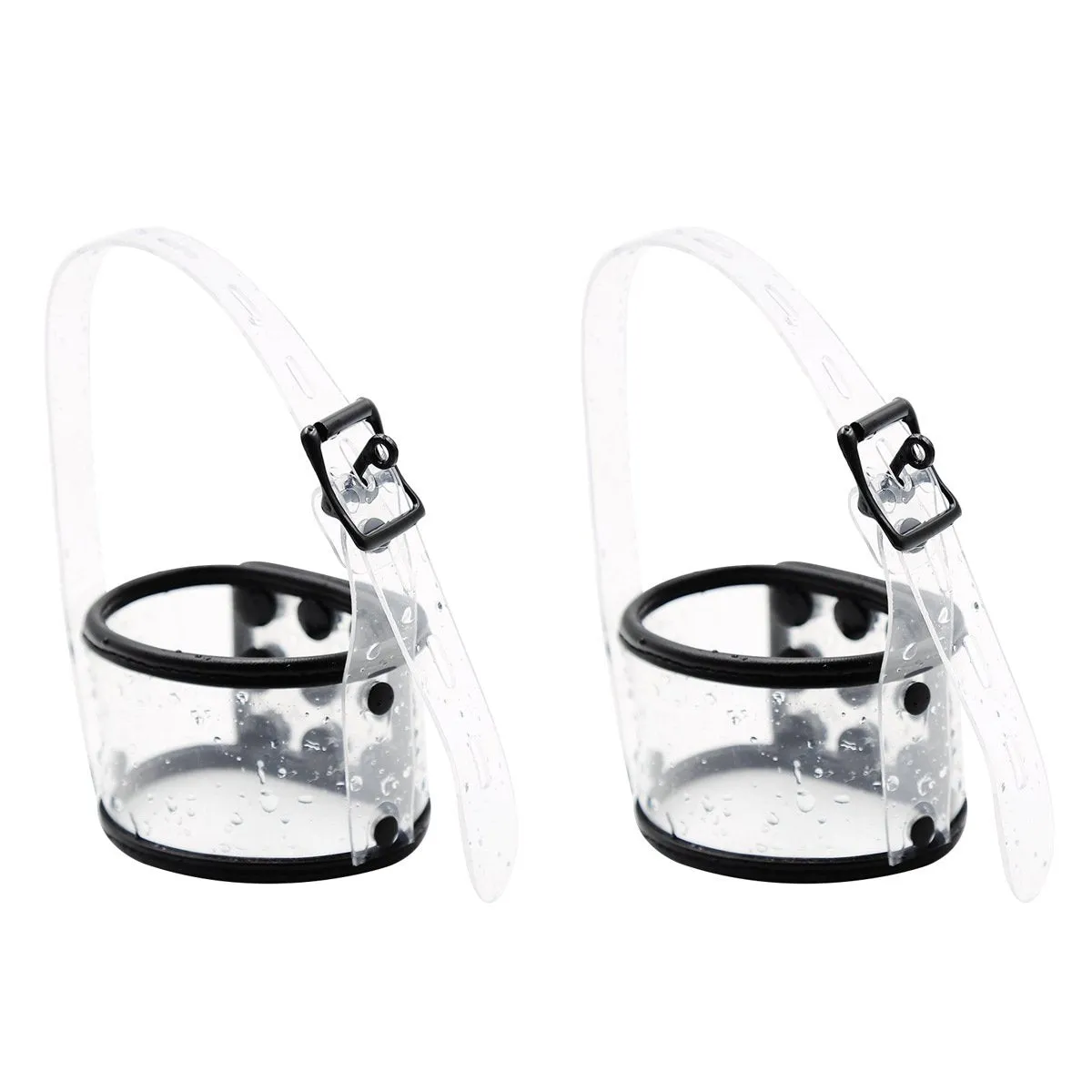 Black Wrap Transparent PVC Bound Cuffs