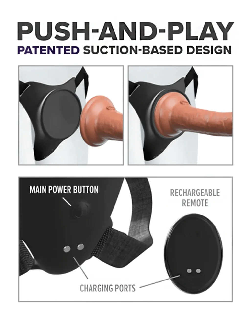Body Dock G-Spot Pro Suction Cup Dildo Harness