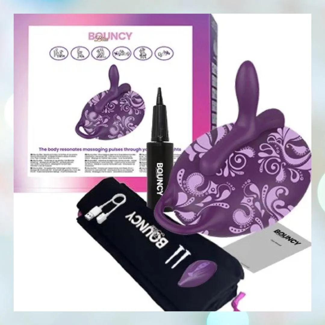 Bouncy Bliss Inflatable Seat Vibrator with 10 Vibration Modes