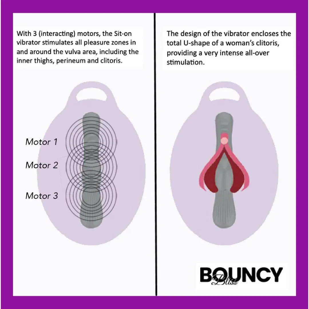 Bouncy Bliss Inflatable Seat Vibrator with 10 Vibration Modes