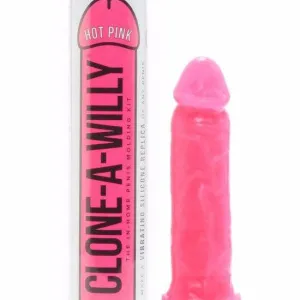 Clone A Willy Vibrating Silicone Penis Casting Kit - Hot Pink