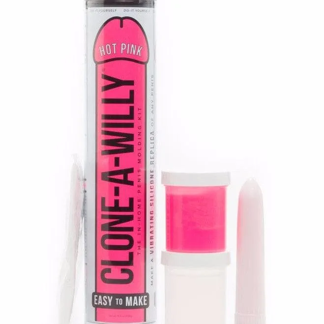 Clone A Willy Vibrating Silicone Penis Casting Kit - Hot Pink