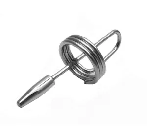 Come Closer Penis Bullet Plug  | Tripple Glans Ring | Chrome | Cum Stopper