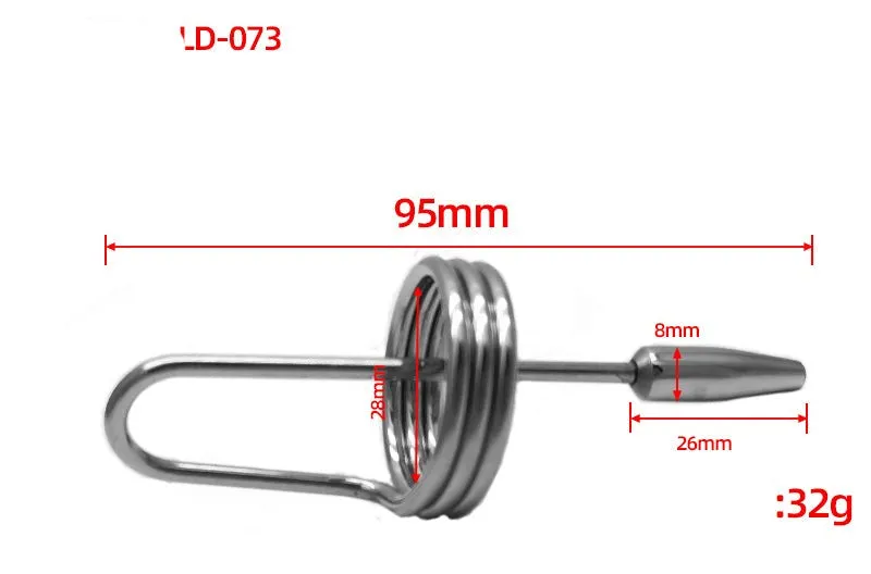 Come Closer Penis Bullet Plug  | Tripple Glans Ring | Chrome | Cum Stopper