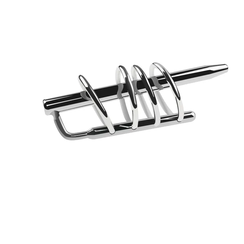 Come Closer Penis Plug | Multi Glans Ring | Chrome | Cum Stopper