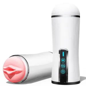 Come Closer Vibrating Tight Pussy Trainer | White | Hands Free | Lifelike Vagina | USB