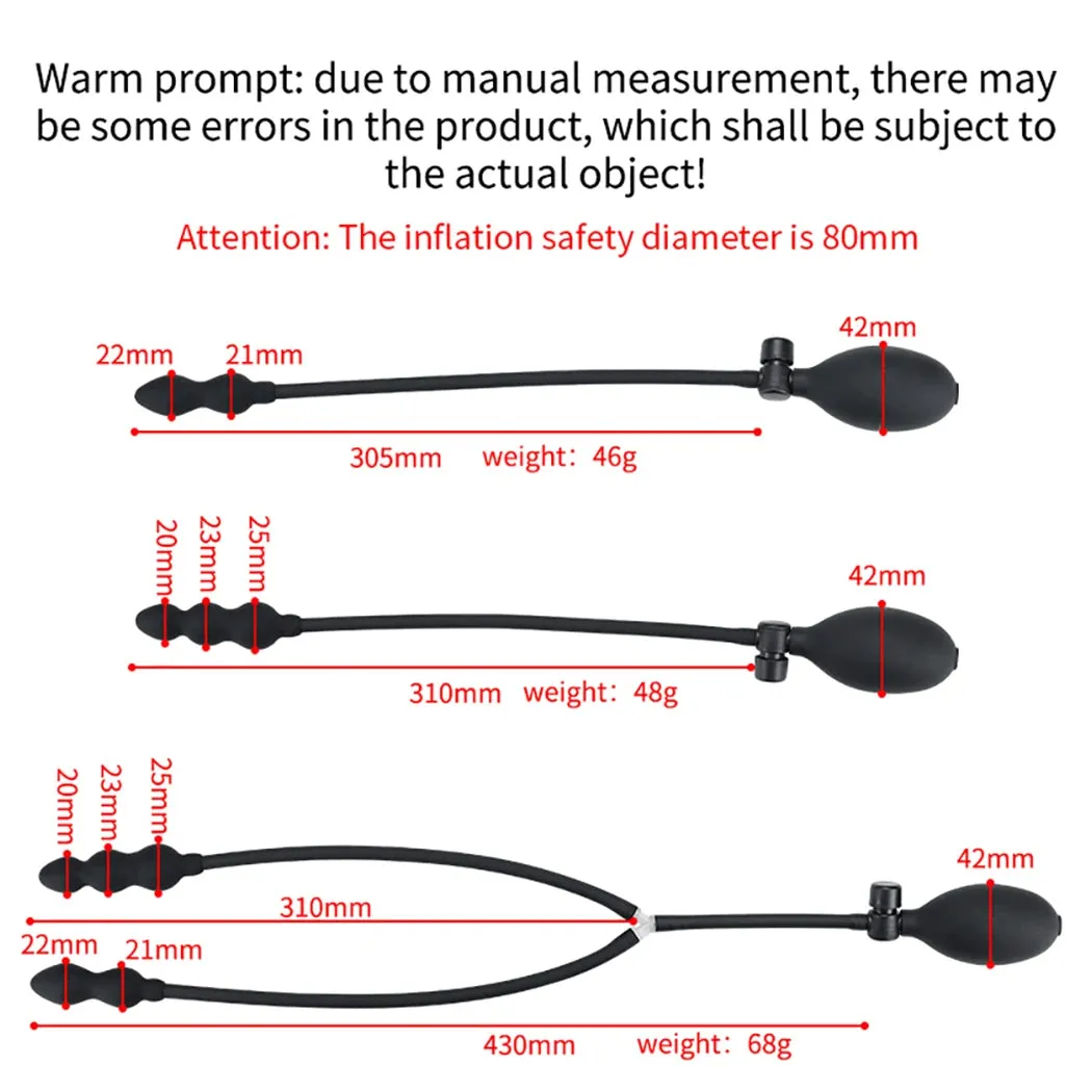 Double Inflatable Anal Plug - Exotic Dual Anal Expansion G Spot Prostate Massage Milking