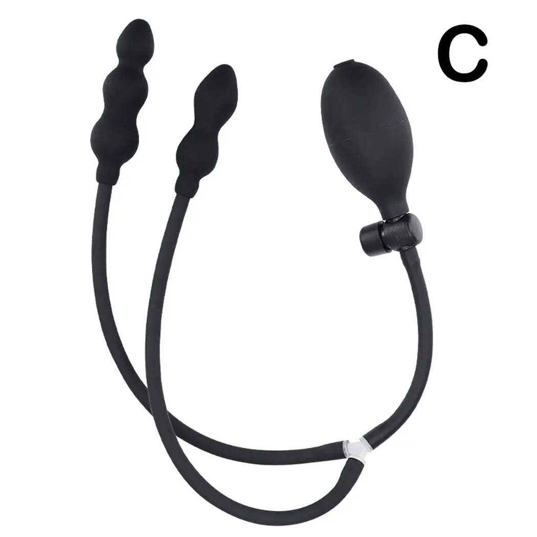 Double Inflatable Anal Plug - Exotic Dual Anal Expansion G Spot Prostate Massage Milking