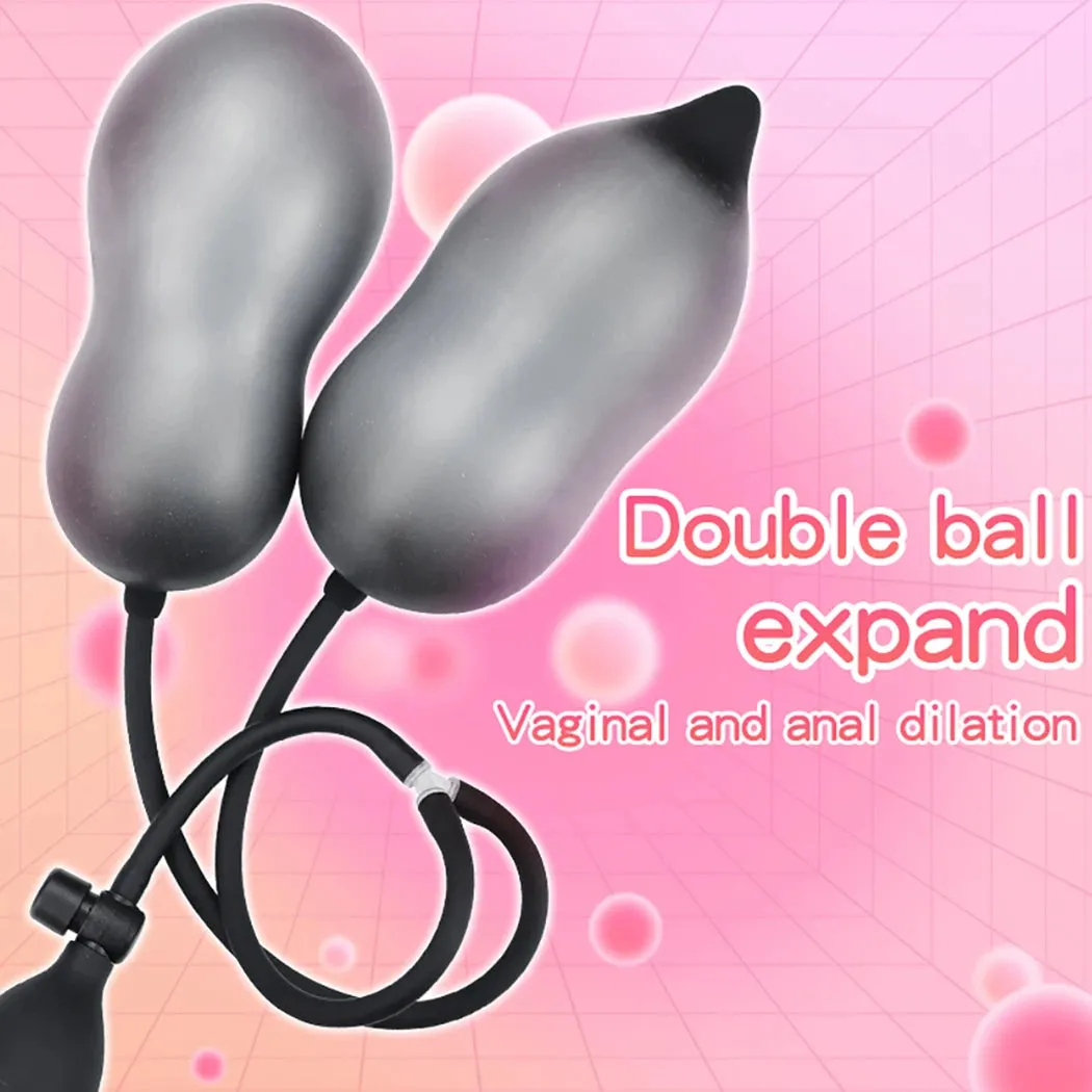 Double Inflatable Anal Plug - Exotic Dual Anal Expansion G Spot Prostate Massage Milking
