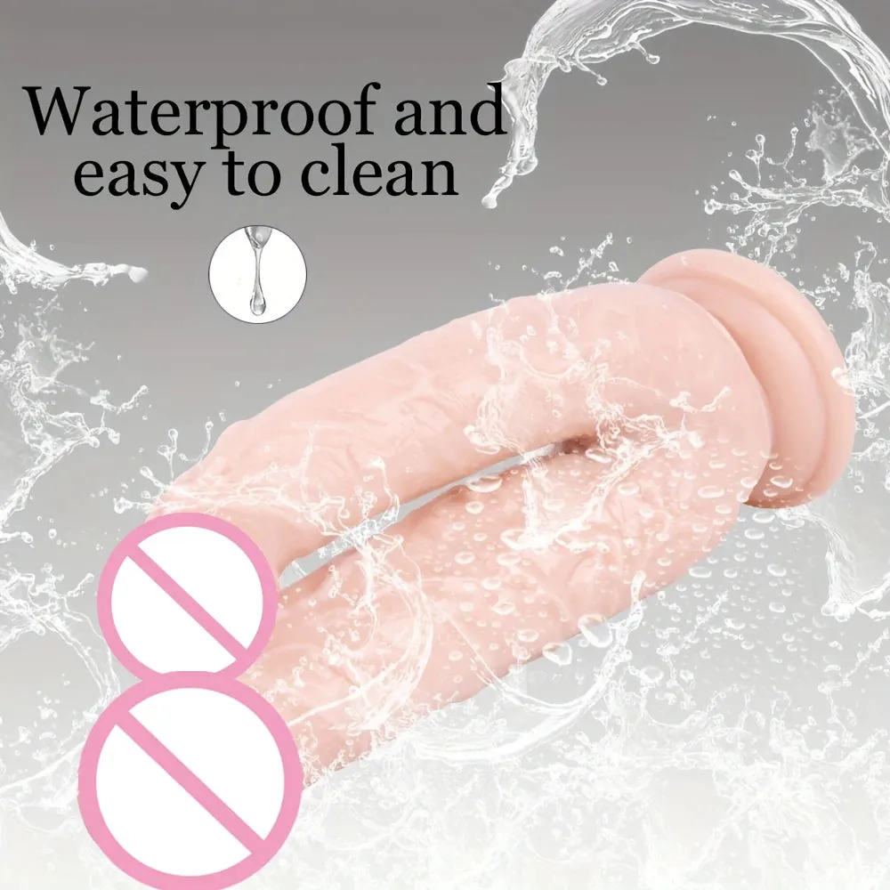 Double Sided Anal Dildo Butt Plug - Realistic Dildos Suction Cup Female Couple Sex Toys