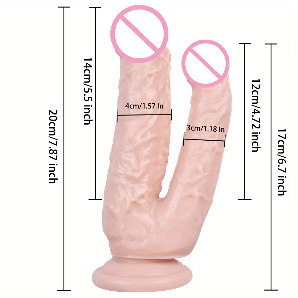 Double Sided Anal Dildo Butt Plug - Realistic Dildos Suction Cup Female Couple Sex Toys