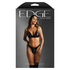 Edge Zipper Bralette & Panty Set by Fantasy Lingerie