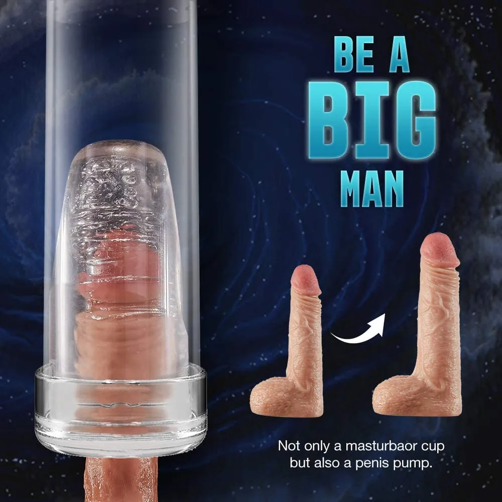 Electric Male Masturbator Cup with Visible Enlargement Function