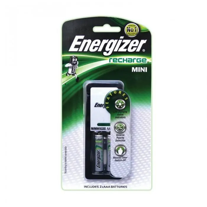 Energizer - Recharge CH2PC3 Mini Charger 2 AAA