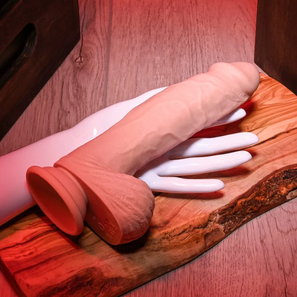 Evolved - Full Monty Vibrating Thrusting Remote Realistic Dildo 9 (Beige)
