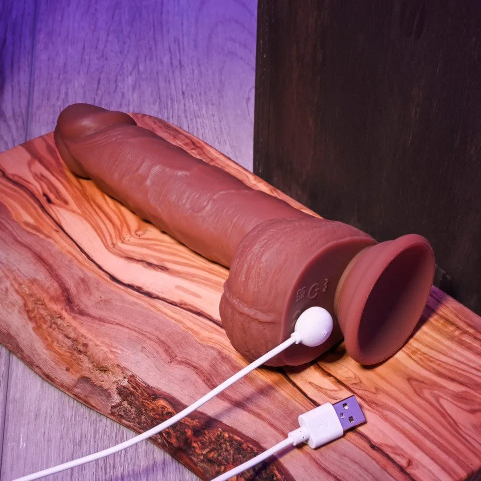 Evolved - Full Monty Vibrating Thrusting Remote Realistic Dildo 9 (Beige)