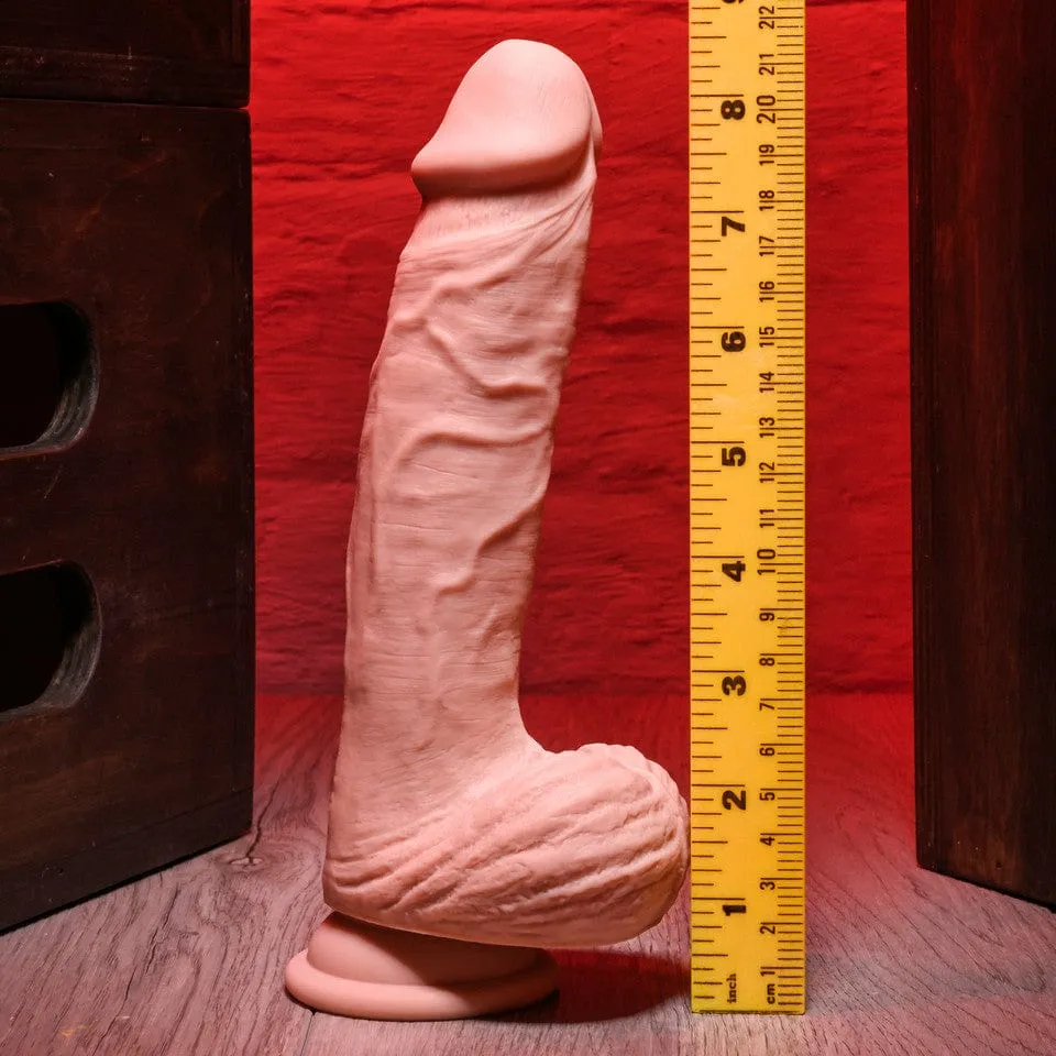 Evolved - Full Monty Vibrating Thrusting Remote Realistic Dildo 9 (Beige)