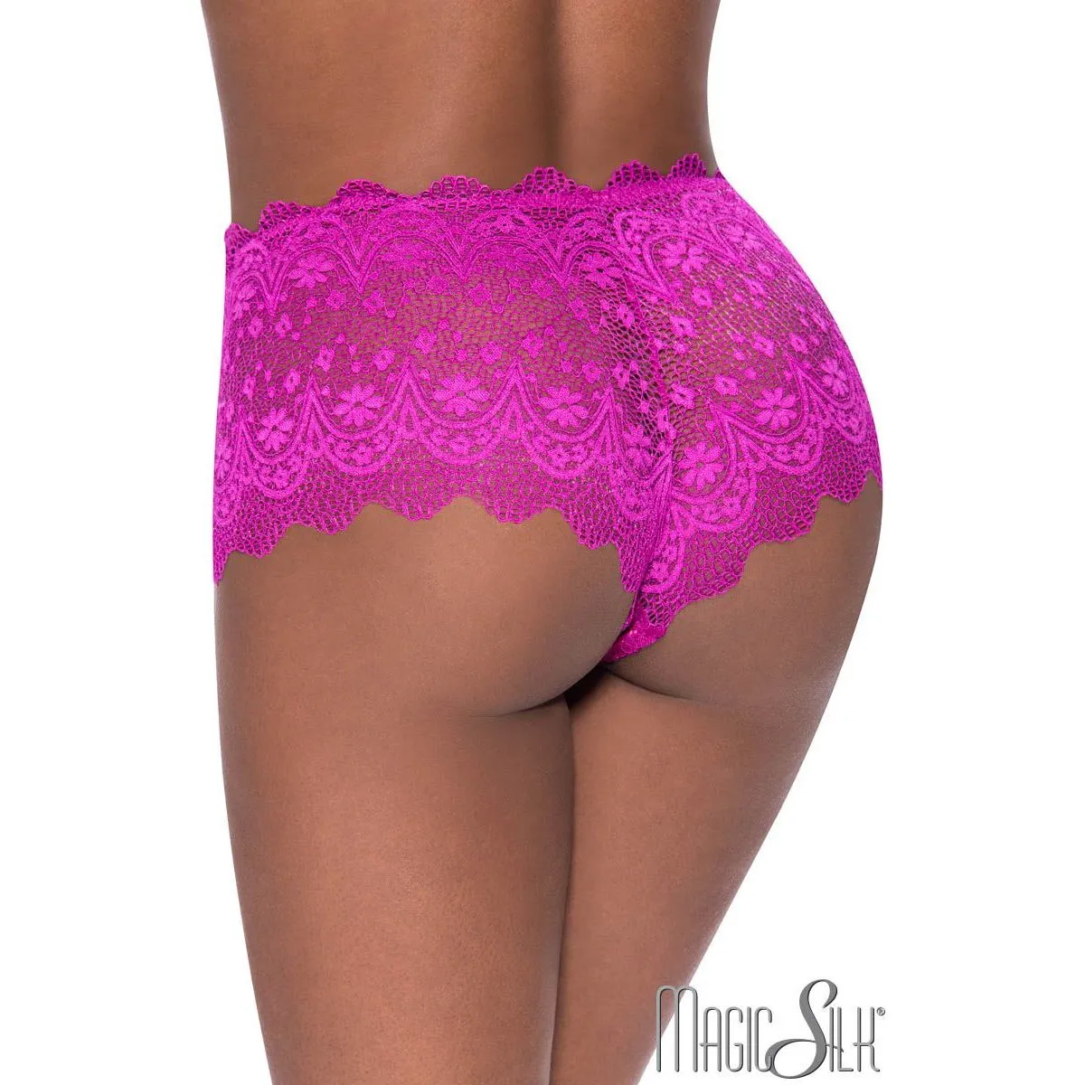 Exposed Lace Boyshorts by Magic Silk