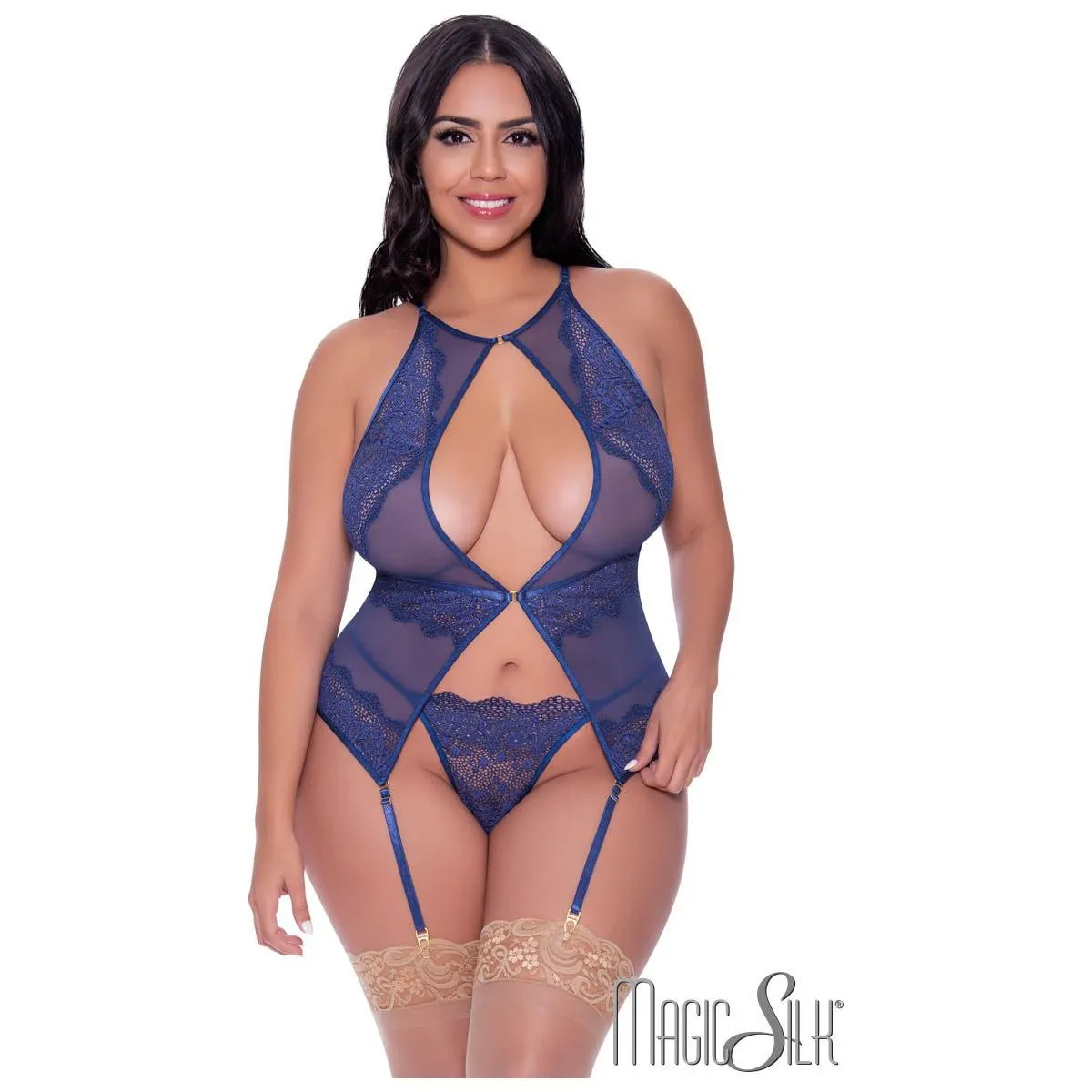 Exposed Lace Bustier by Magic Silk