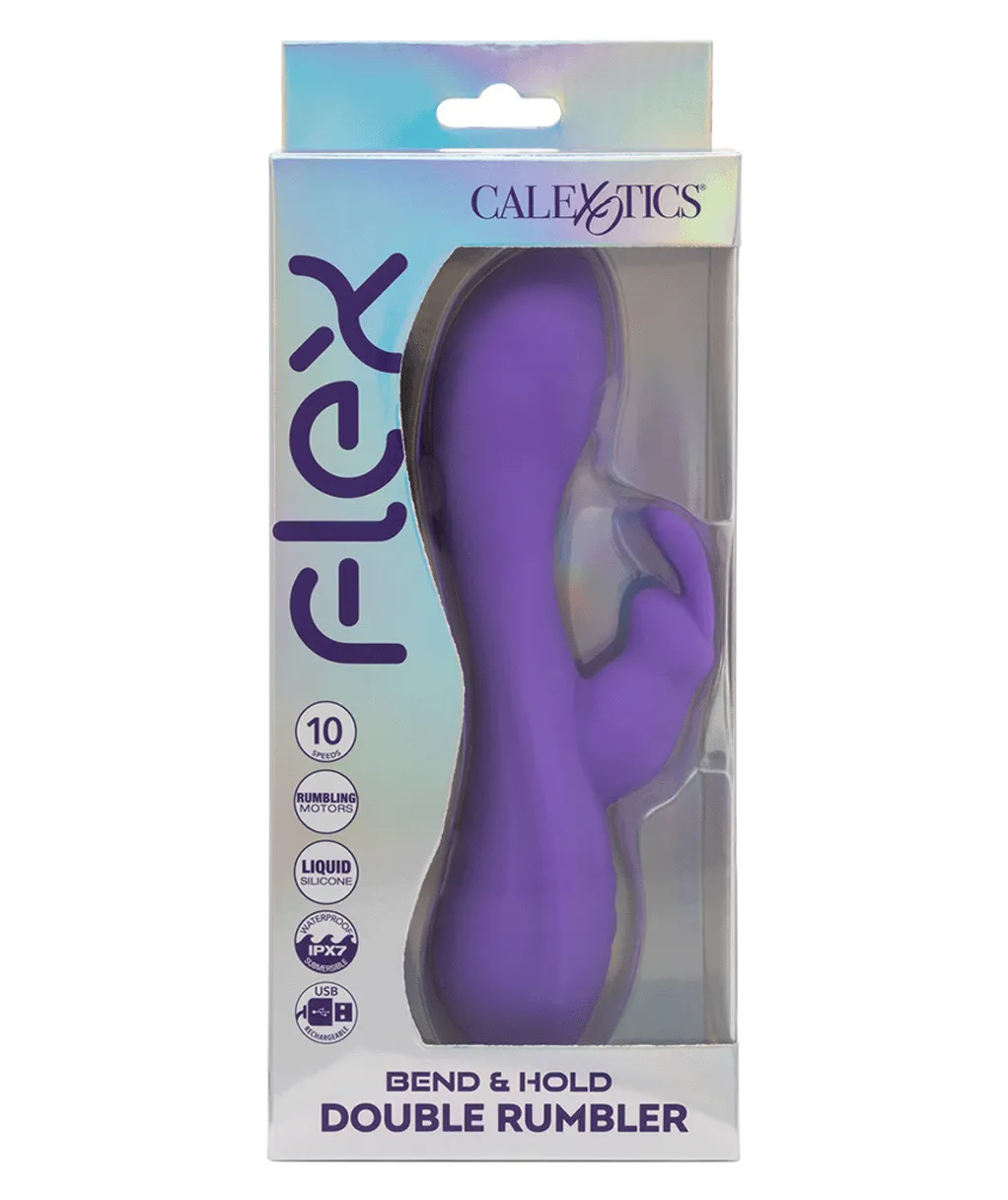 Flex Bend & Hold Double Rumbler Rabbit Vibrator