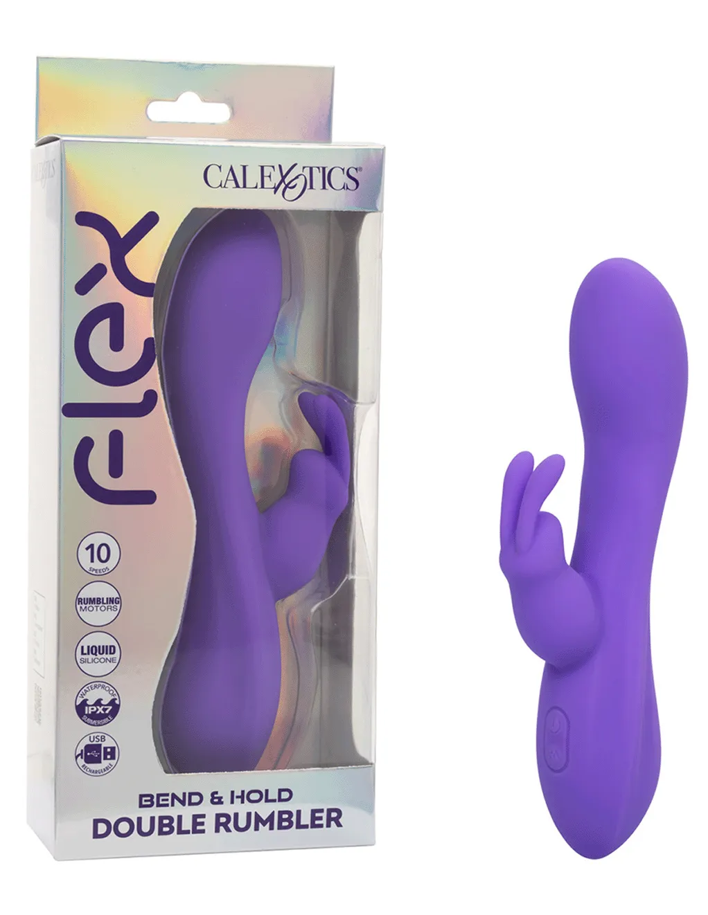 Flex Bend & Hold Double Rumbler Rabbit Vibrator