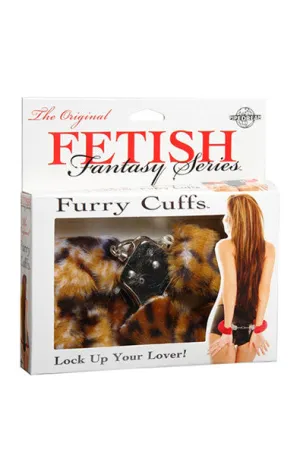 Furry Cuffs in Leopard