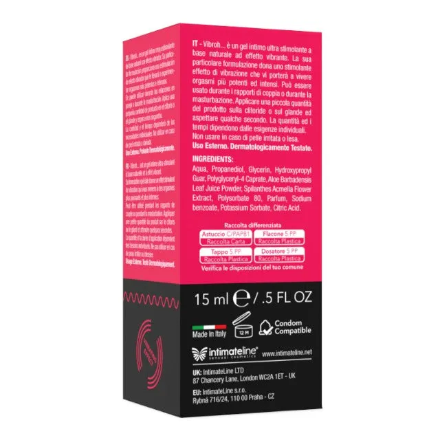 Gel intim VIBROH Liquid Vibrator. cu efect de furnicături. pentru stimularea clitorisului și orgasm intens. 15 ml