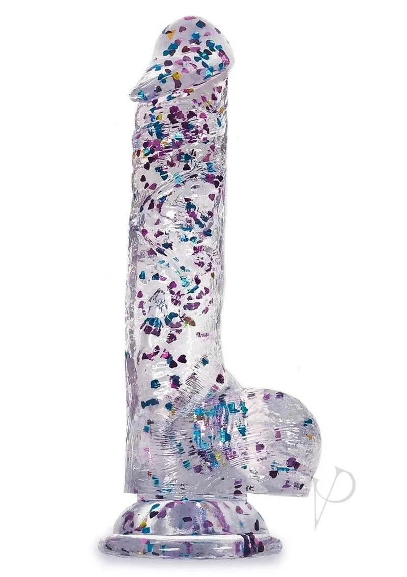 Glittergasm Realistic Dildo Blu/pur/vio