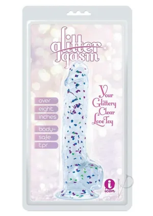 Glittergasm Realistic Dildo Blu/pur/vio