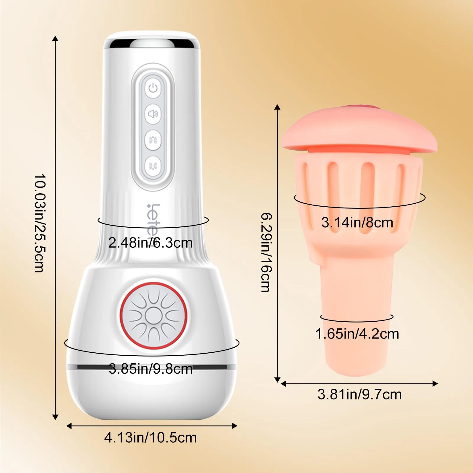 Handheld Thrusting Male Masturbator - Electric Vibrating Machine for Men with Voice and Heating Functions