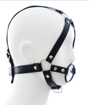 Head Harness Mouth Gag O-Ring Panel | Adjustable | Fetish | Unisex