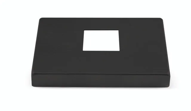 Inox Black Square Post Base Cover