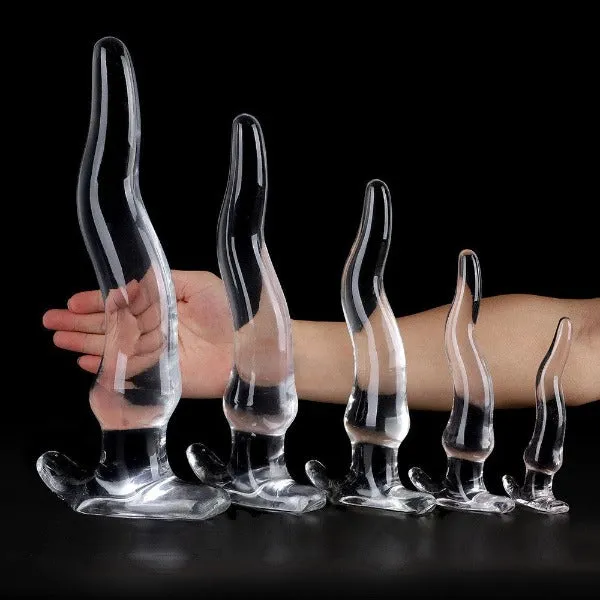 Jelly Anal Dildo Butt Plug - Crystal Soft Anal Dilator Vaginal Prostate Massager