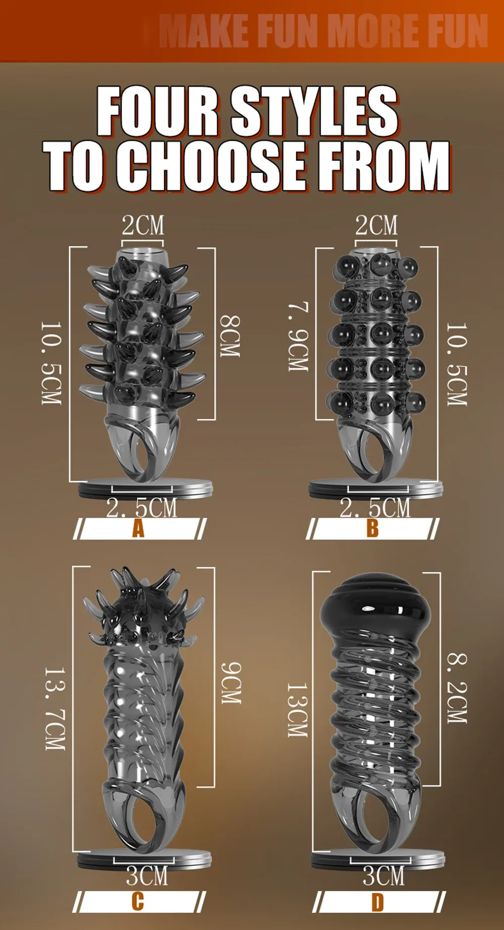 Knotted Cock Ring Sex Toy for Men - Monsterdildo Penis Ring Extender Delay Ejaculation Condom