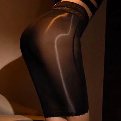 Lace Ultra See-through Tight Oil Short Skirt
