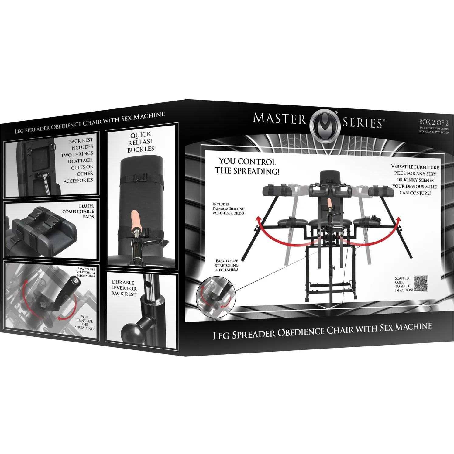 Leg Spreader Obedience Chair With Sex Machine
