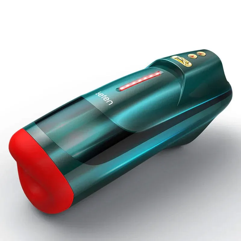 Leten - Version III Blowjob Thrusting Moaning Intelligent Heating Masturbator (Dark Green)