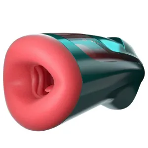 Leten - Version III Blowjob Thrusting Moaning Intelligent Heating Masturbator (Dark Green)