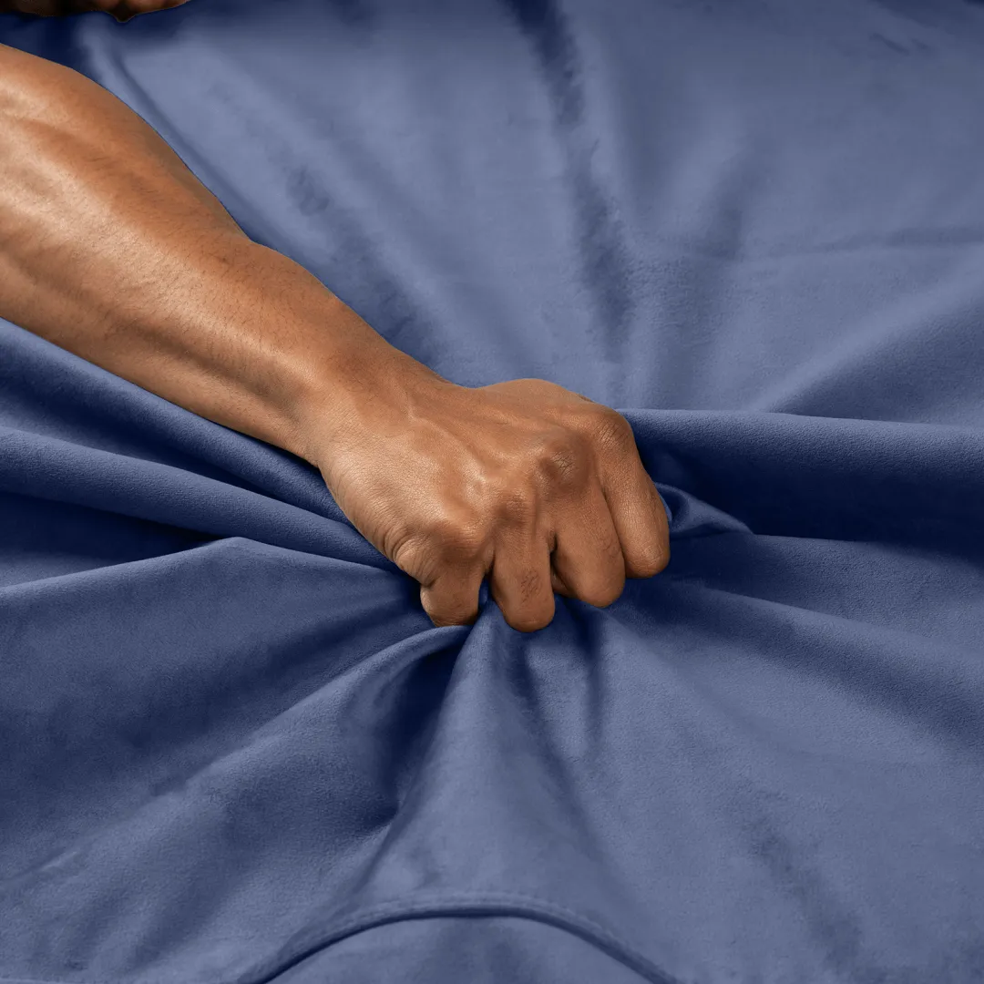 Liberator Fascinator Throw Velvety Waterproof Sex Blanket - Blue